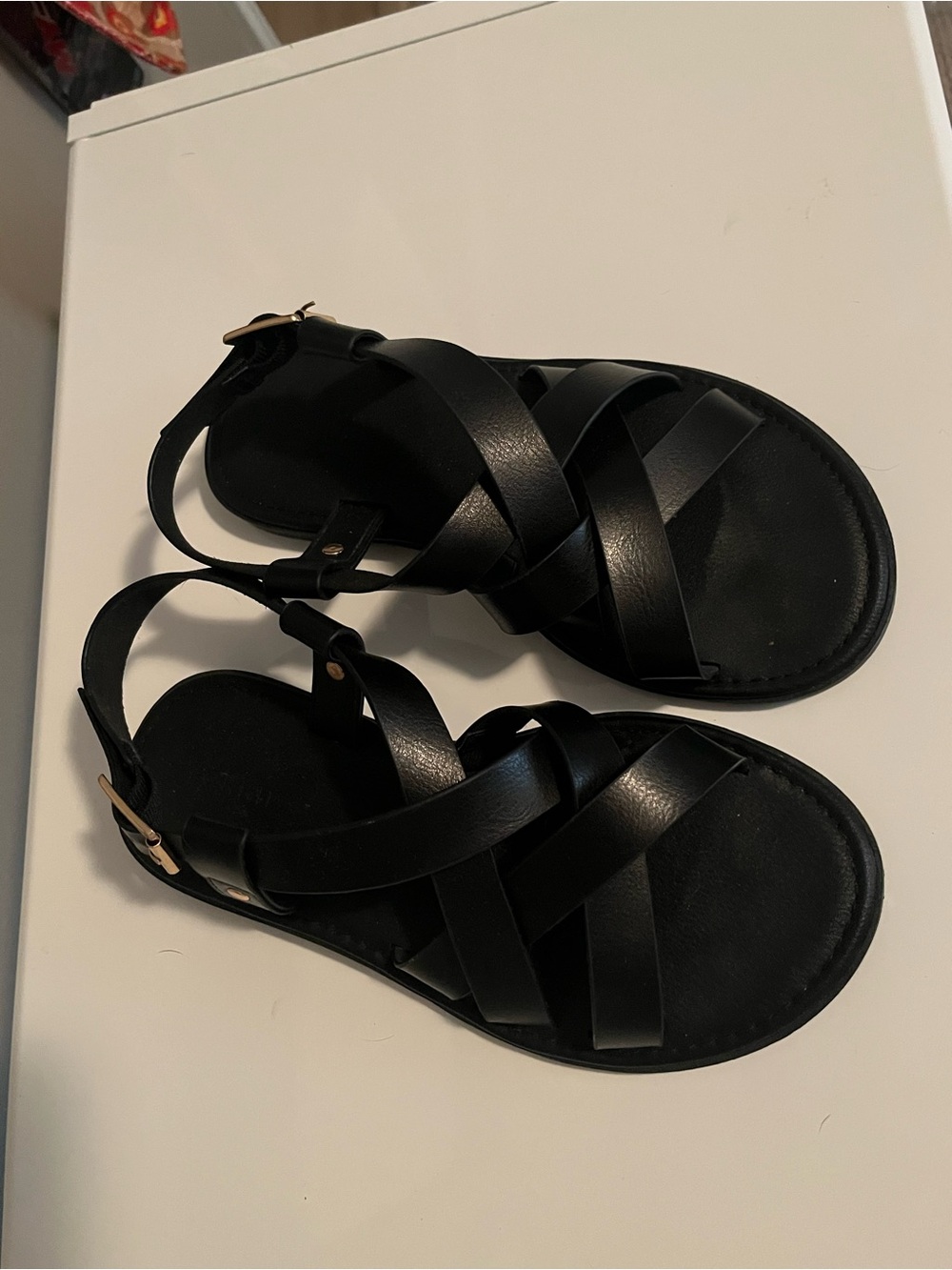 Torrid Black Women's Strappy Leather Sandals - Classic Casual